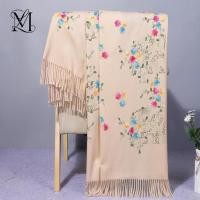 ราคา Lovosme เย็บปักถักร้อยผ้าพันคอแคชเมียร์หนา Pashmina ผ้าคลุมไหล่ผู้หญิงกลางแจ้ง Winderproof ฤดูหนาวผ้าพันคอแคชเมียร์ (27731424513)