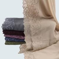 ราคา LOVOSME Hijab ชีฟอง ลายดอกไม้เย็บปักถักร้อย นุ่ม สไตล์ Muslim Women (28240572905)