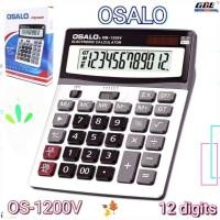 ราคา cholly shop เครื่องคิดเลข หน้าจอ12หลัก OSALO ใส่ถ่านได้ แถมถ่านให้ OS 1200V (5639003996)