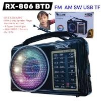 ราคา RX 806BTD วิทยุ บลูทูธ AM FM SW 3BANDS BT USB TF LIHIUM BATTERY DISCO LIGHT ชาร์จแบต พกพาสะดวก (25810891356)