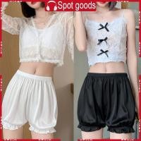 ราคา ชนะ ผู้หญิงเลดี้ลูกไม้ความปลอดภัยกางเกงขาสั้นยืดซาตินกางเกงความปลอดภัยฟักทองฟองกางเกงขาสั้น (57650022873)