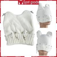 ราคา หมวกCrochetนุ่มสไตล์Goicสำหรับวัยรุ่น ออกแบบหูแมวและSkull (56201146244)