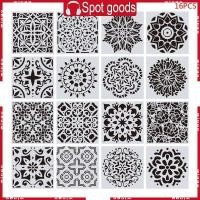 ราคา WIN 16 ชิ้นชุด Mandala Stencils DIY วาดแม่แบบภาพวาดผนังสําหรับกระเบื้อง Rock ตกแต่งบ้าน (55500022893)