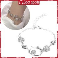 ราคา สร้อยข้อมือแมวปรับได้น่ารัก ตกแต่งเพชร สำหรับสาวๆ (52051141833)