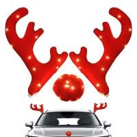 ราคา คริสต์มาสตกแต่งรถ Antlers Light Up Antler ชุดหลังคา Tops Reindeer ตกแต่ง ayendsth (45852409072)