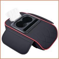 ราคา รถ Arm REST ฝาครอบ Pad Ergonomic REST เบาะรถคอนโซล Organizer พร้อมที่วางแก้วกล่องกระดาษทิชชูโทรศัพท์สล็อตด้านข้าง ayendsth (56352698968)