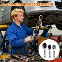 ราคา 72 ฟัน Mini Ratchet Socket ประแจชุด Chrome Vanadium Steel Mechanic เครื่องมือ Mini Ratchet Handle ayendsth (45102091951)