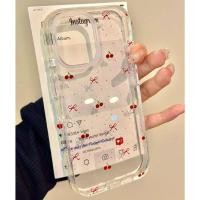 ราคา Apple 16promax เคสโทรศัพท์กันกระแทก iPhone15Plus 14 เคสใส iPhone 13Promax เคสโทรศัพท์ Cherry Bow (27434895659)