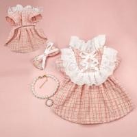 ราคา ชุดเดรสลูกไม้ ลายสก๊อต ประดับโบว์ สีชมพู สําหรับสัตว์เลี้ยง สุนัข แมว (19875918956)