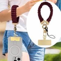 ราคา จัดส่งในพื้นที่ 24 ชั่วโมง เชือกเส้นเล็กโทรศัพท์สั้นที่หรูหราพร้อมสายรัดยางยืดป้องกันการสูญหายแบบรูดเชือกสายรัดข้อมือสําหรับโทรศัพท์มือถื (53700724600)