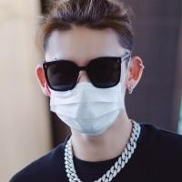 ราคา Vintage Square Sunshade แว่นตากันแดดนําเข้า สไตล์วินเทจ สีดำ สำหรับทุกเพศ (42958243655)