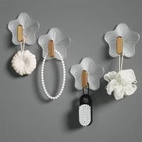 ราคา HURRY บริการจัดส่งในพื้นที่ 24 ชั่วโมง ตะขอดาว 10 ชิ้นสําหรับแขวนผนังไม้แขวนเสื้อกาวสําหรับงานหนักสําหรับความเสียหายติดตั้งฟรีในทางเข้าตู้เสื้อผ้า (48800105988)