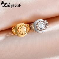 ราคา LIKGRET Golden Sun แหวนสําหรับผู้ชายผู้หญิงไทเทเนียมเหล็กแฟชั่น Dainty เครื่องประดับ (43201941293)