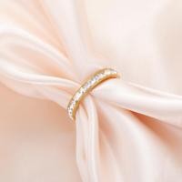 ราคา LIKGRET แหวนฝังเพชรสีทองสแตนเลสสําหรับผู้หญิงเครื่องประดับประณีตหรูหรา (42405287430)