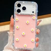ราคา 3D Daisy ดอกไม้สําหรับ iPhone 17 Pro Max 16 15 14 13 Pro Max 16 Plus 17 Air 16E Glitter Cover (45700207423)