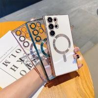 ราคา สําหรับ Samsung Galaxy S22 S23 Ultra Plus Note 20 Ultra 5G เคสโทรศัพท์มือถือแบบนิ่ม ใส กันกระแทก พร้อมที่ชาร์จแม่เหล็กไร้สาย (19683306513)