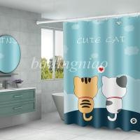 ราคา 120 กรัม ผ้าม่านโพลีเอสเตอร์ กันน้ํา ป้องกันเชื้อรา ลายแมว สําหรับกั้นห้องอาบน้ํา (20053401948)