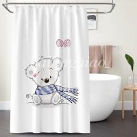 ราคา ผ้าม่านโพลีเอสเตอร์ กันน้ํา ลายการ์ตูนสัตว์ หมี คุณภาพสูง เป็นมิตรกับสิ่งแวดล้อม สําหรับห้องน้ํา หน้าต่าง ประตู (24073732570)