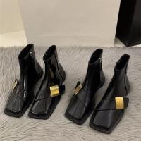 ราคา รองเท้าบู๊ทย้อยยุคสีดำ แบบแฟลตToe ปลายเหลี่ยม สำหรับผู้หญิง (44017078307)