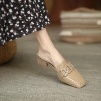 ราคา รองเท้าแตะส้นสูงครึ่งใบสำหรับผู้หญิง สไตล์แฟชั่นใหม่ (42767475146)