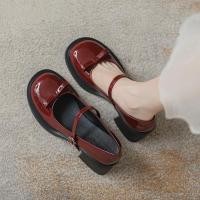 ราคา รองเท้าหนังส้นสูงผู้หญิง พื้นหนา สไตล์ใหม่ (40369053584)