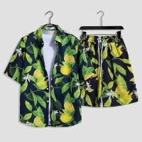ราคา ชุดสูทคู่รักเสื้อเชิ้ตชายหาดกางเกงขาสั้นสไตล์ใหม่ (40225843601)