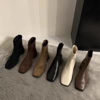 ราคา New Soft Leather All Match Martin Boots Flat Boots (26891072402)