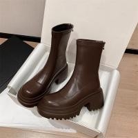 ราคา รองเท้าบูทมาร์ติน ส้นหนา สไตล์ใหม่สำหรับฤดูหนาว สีน้ำตาล (27491063441)