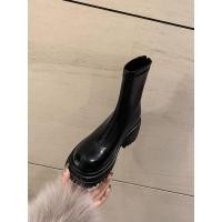 ราคา รองเท้าบูทสั้นสไตล์ใหม่ ดีไซน์รอบToe Zipหนา สวมใส่ได้ทุกวัน (43717106915)