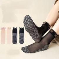 ราคา 10 คู่ถุงเท้าลูกไม้สุภาพสตรีฤดูร้อนถุงน่องกันลื่น (41603317016)