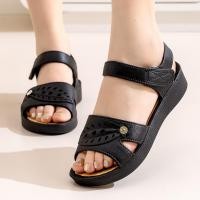 ราคา รองเท้าแตะพื้นนุ่ม Anti Slip สไตล์กลางส้น สำหรับหน้าร้อนและชายหาด (41518543194)