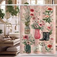 ราคา แจกัน ลูกสุนัขกันน้ําโพลีเอสเตอร์ห้องน้ําม่านม่านพรุน (44261871173)