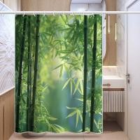 ราคา ไม้ไผ่ป่าโพลีเอสเตอร์ม่านอาบน้ําม่านอาบน้ําม่านอาบน้ําเจาะฟรีม่าน (41813928385)
