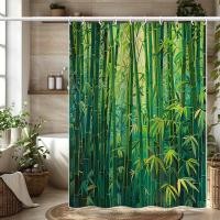 ราคา สีเขียวไม้ไผ่ป่าม่านอาบน้ํากันน้ําโรคราน้ําค้างหนาการเจาะ (26840107495)