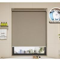 ราคา กันน้ํา Semi shading No punching Dual ใช้ผ้าม่านห้องน้ําผ้าม่าน Blackout Roll up Roller Blind (43153081023)