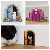 ราคา Creative 3d สเตอริโอภาพการ์ตูนมุมสติกเกอร์ Self Adhesive PVC สติ๊กเกอร์ติดผนัง (43561148541)