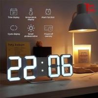 ราคา นาฬิกาปลุกดิจิตอล มีไฟ led นาฬิกาดิจิตอล นาฬิกา ดิจิตอลในบ้านอเนกประสงค์ นาฬิกาตั้งโต๊ะแขวนผนัง 2 แบบ ขอบสีขาวและขอบสีดำ (50652244157)