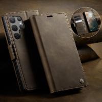 ราคา ซองหนังพลิกสําหรับ Samsung Galaxy S23 Ultra S23Ultra GalaxyS23Ultra 5G Retro รูปแบบเคสโทรศัพท์กันกระแทกช่องเสียบการ์ดวงเล็บกรณีปกหลัง (41962441539)