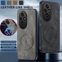 ราคา รองรับปลอกชาร์จไร้สายแม่เหล็กสําหรับ Honor 200 Pro Honor200 Pro Honor200Pro 200Pro 5G Retro หนังเคสโทรศัพท์ป้องกันเลนส์กันกระแทกกันชนนุ่มกรณีปกหลัง (41719437359)