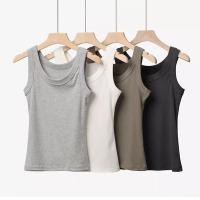 ราคา พร้อมส่งจากกทม เสื้อกล้าม เสื้อกล้ามผู้หญิง สีพื้น เปิดไหล่ นุ่มและใส่สบาย ใส่สบายดูผอม (41757146402)