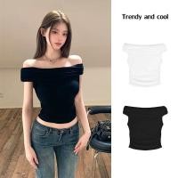 ราคา พร้อมส่งจากกทม เสื้อครอปหญิง เซ็กซี่เสื้อแขนสั้น ไหล่เดียเเสื้อยืดปาดไหล่จับสีดำ ทรงเข้ารูป แฟชั่นเกาหลีย้อนยุค (28850280316)