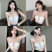 ราคา Miqi เสื้อเกาะอก เปิดไหล่ ไหมพรม สีพื้น ใส่ได้2แบบ เสื้อครอป ใส่ไปทะเล แฟชั่นฤดูร้อน เซ็กซี่ 11563 (26831180925)