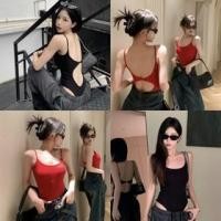 ราคา Miqi บอดี้สูท มีฟองน้ำ สีพื้น เว้าหลัง รัดรูป สายเดี่ยว สไตล์เกาหลี แฟชั่นสตรีท เซ็กซี่ FY2634 1 (26680918223)