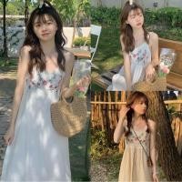 ราคา Miqi ชุดเดรส สายเดี่ยว หลวม ลายดอกไม้ ผ้าถัก ใส่สบาย เดรสยาว โบฮีเมี่ยน สวย น่ารัก ใส่เที่ยว CX00767 (43454678502)