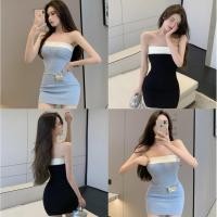 ราคา Miqi เดรสสั้น ไหมพรม แขนกุด เข้ารูป ชุดมินิเดรส สไตล์เกาหลี แฟชั่นสำหรับผู้หญิง เรียบหรู FY1124 (40205196599)