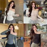 ราคา Miqi เสื้อยืด เปิดไหล่ แขนยาว ลายจุด เข้ารูป ผ้านิ่มยืด เสื้อผ้าสตรี สไตล์เกาหลี ใส่สบาย FY2318 (43520731863)