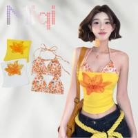 ราคา Miqi เสื้อเกาะอก บราคล้อง มีฟองน้ำ ลายดอกไม้ เข้ารูป ผ้านิ่ม เสื้อครอป ลำลอง แฟชั้น ไปทะเล FY5559 (27893296062)