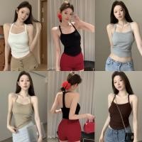 ราคา Miqi เสื้อสายเดี่ยว สีพื้น มฟองน้ำ เปิดไหล่ เข้ารูป ผ้ายืด เสื้อครอป สไตล์เกาหลี มินิมอล FY88030 (40507637438)