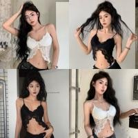 ราคา Miqi เสื้อสายเดี่ยว มีฟองน้ำ คอวี เข้ารูป ผ้าลูกไม้ เสื้อครอป ฤดูร้อนแฟชั่น ทรงสวย เซ็กซี่ FY3045 (28635972610)