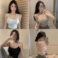 ราคา Miqi เสื้อสายเดี่ยว มีฟองน้ำ เปิดหลัง รัดรูป ผ้านิ่มเด้ง เสื้อครอป เกาหลี เซ็กซี่ แฟชั่น มินิมอล FY2865 (26982237393)